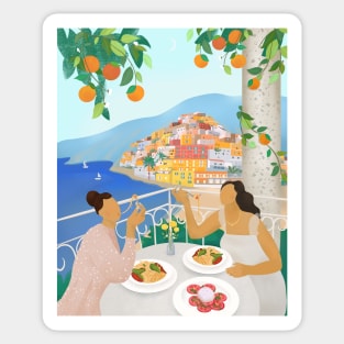 Girls in Positano Sticker